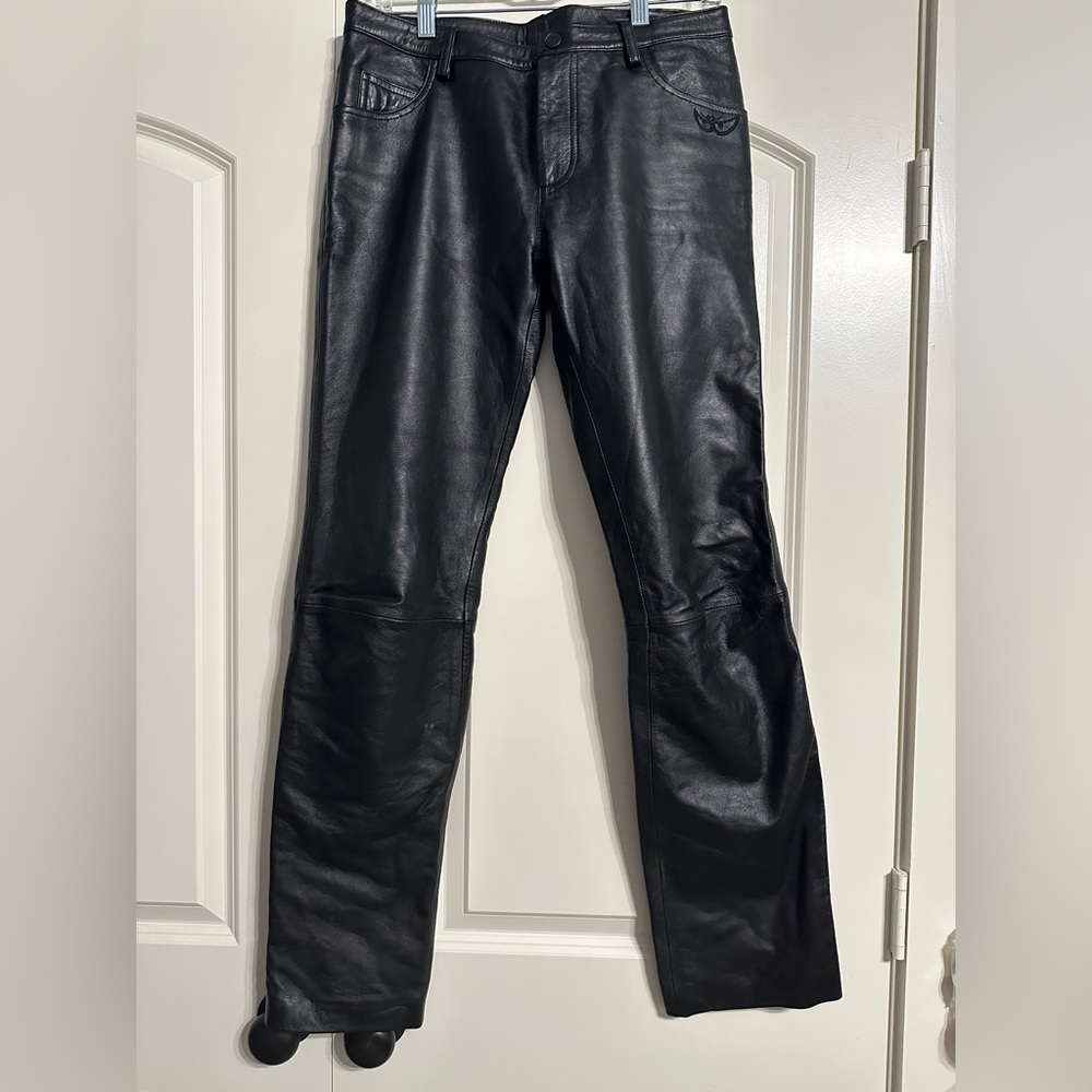 Leather motorcycle pant